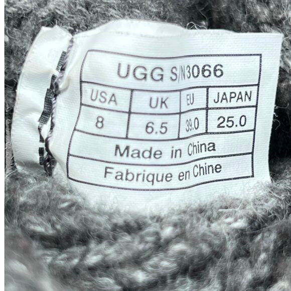 UGG Women’s Cardy Lattice Knit Tall Grey Pull On Boot Size 8 - Picture 10 of 12